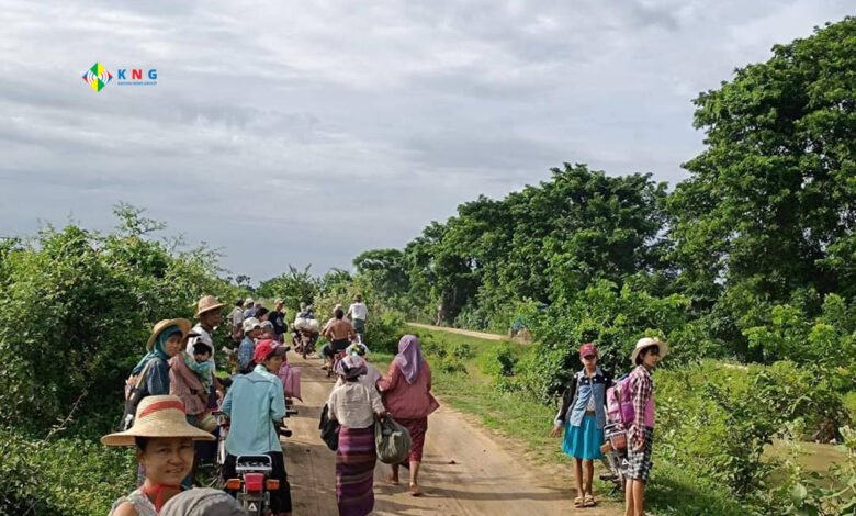 ဓာတ်ပုံ-ဇူလိုင်၁၆ရက်နေ့ ခင်ဦးမှ စစ်ဘေးရှောင်မျာ